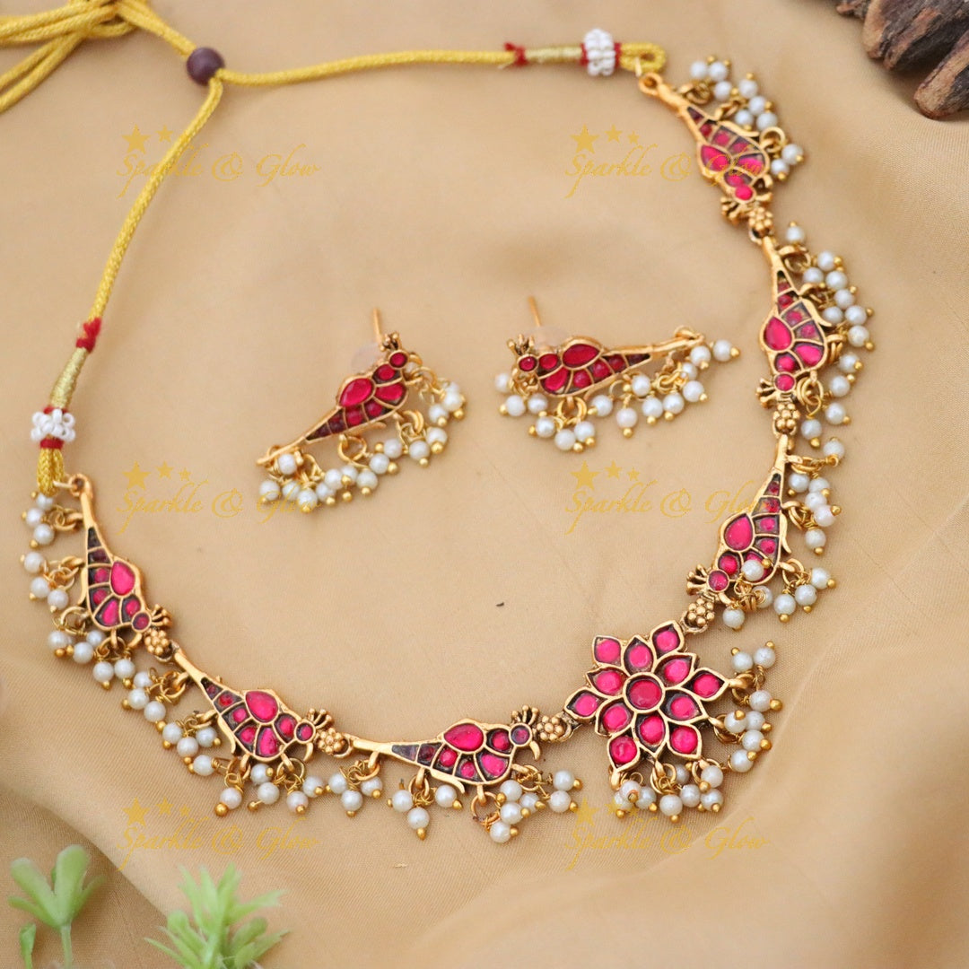 Elegance Redefined: Gold & Turquoise Festive Necklace