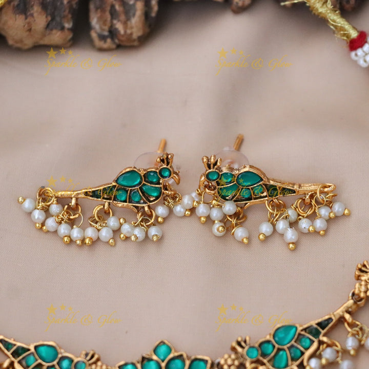 Elegance Redefined: Gold & Turquoise Festive Necklace