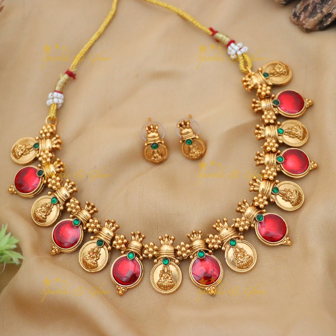 Gold Coin Necklace Set for Weddings & Celebrations