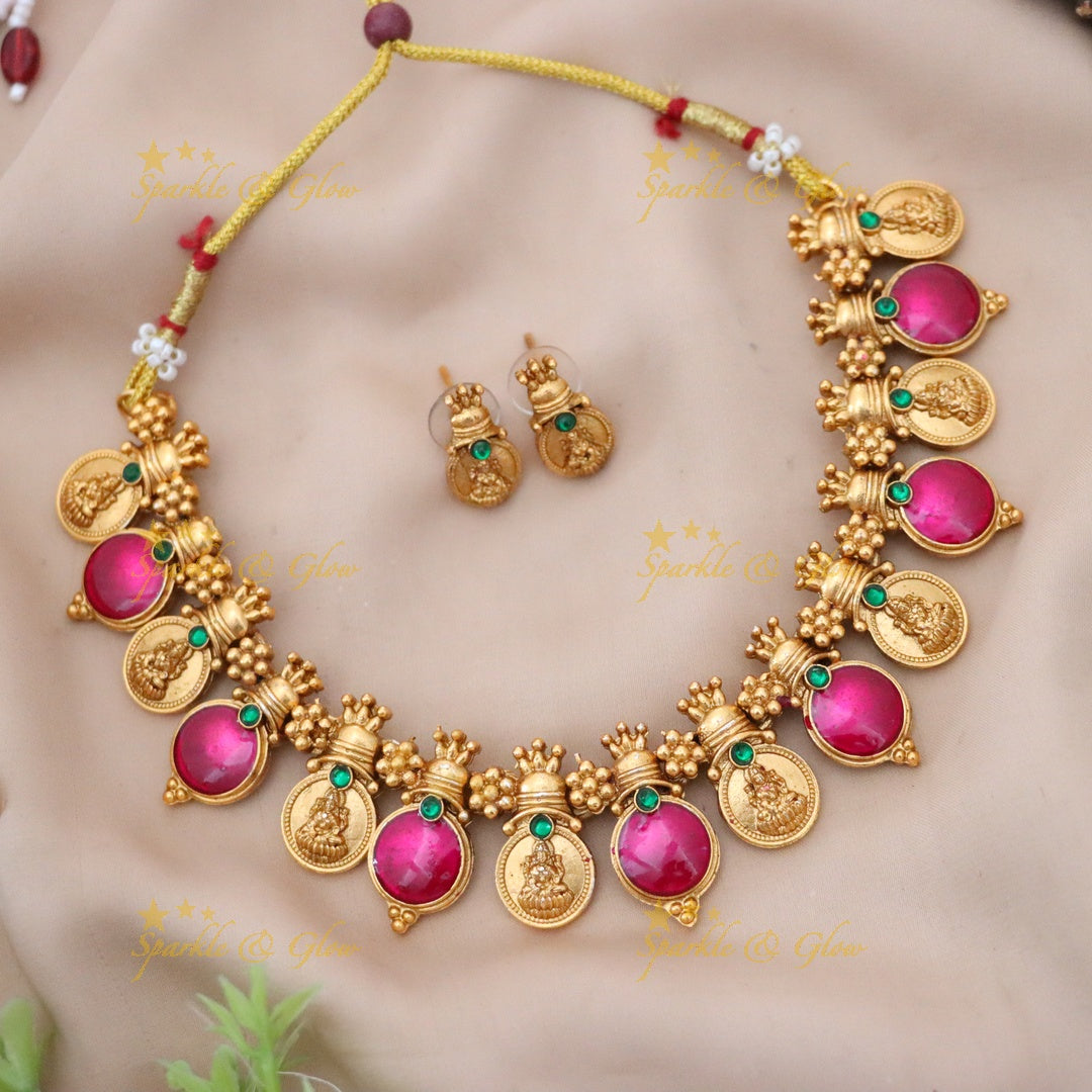 Gold Coin Necklace Set for Weddings & Celebrations