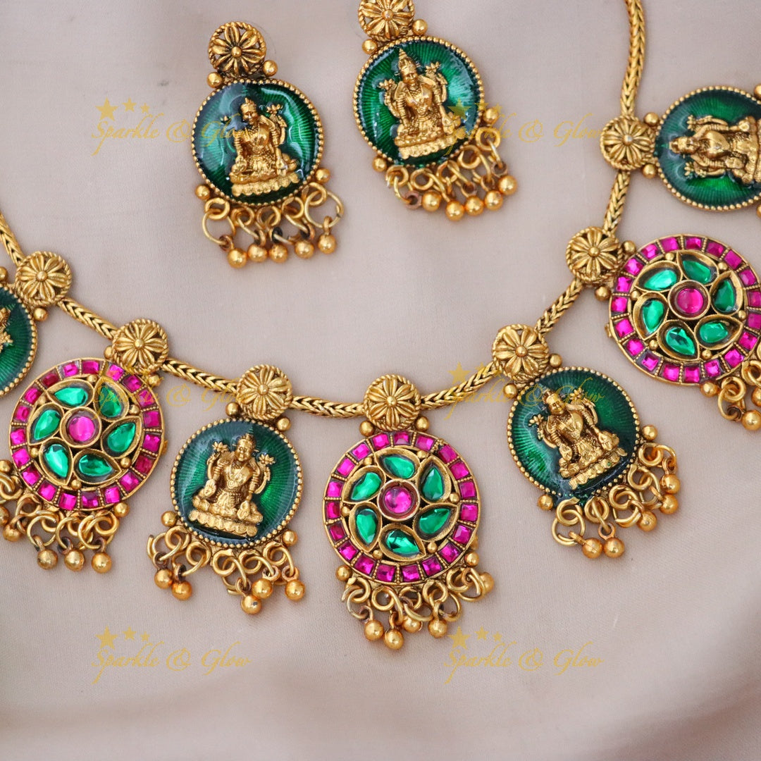 Exquisite Temple Necklace - Perfect for Festivals & Weddings