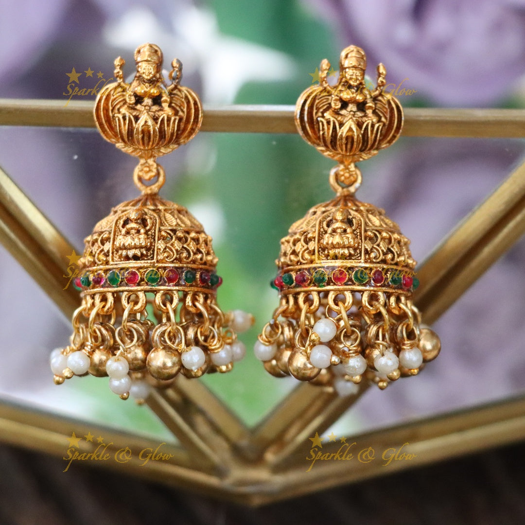 Elegant Gold Plated Jhumkas - Perfect for Festive Occasions