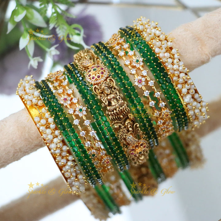 Exquisite Bridal Peacock Bangles - Elegance Redefined