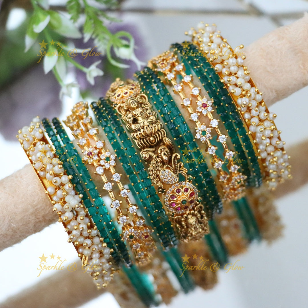 Exquisite Bridal Peacock Bangles - Elegance Redefined