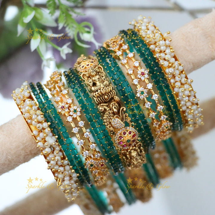 Exquisite Bridal Peacock Bangles - Elegance Redefined