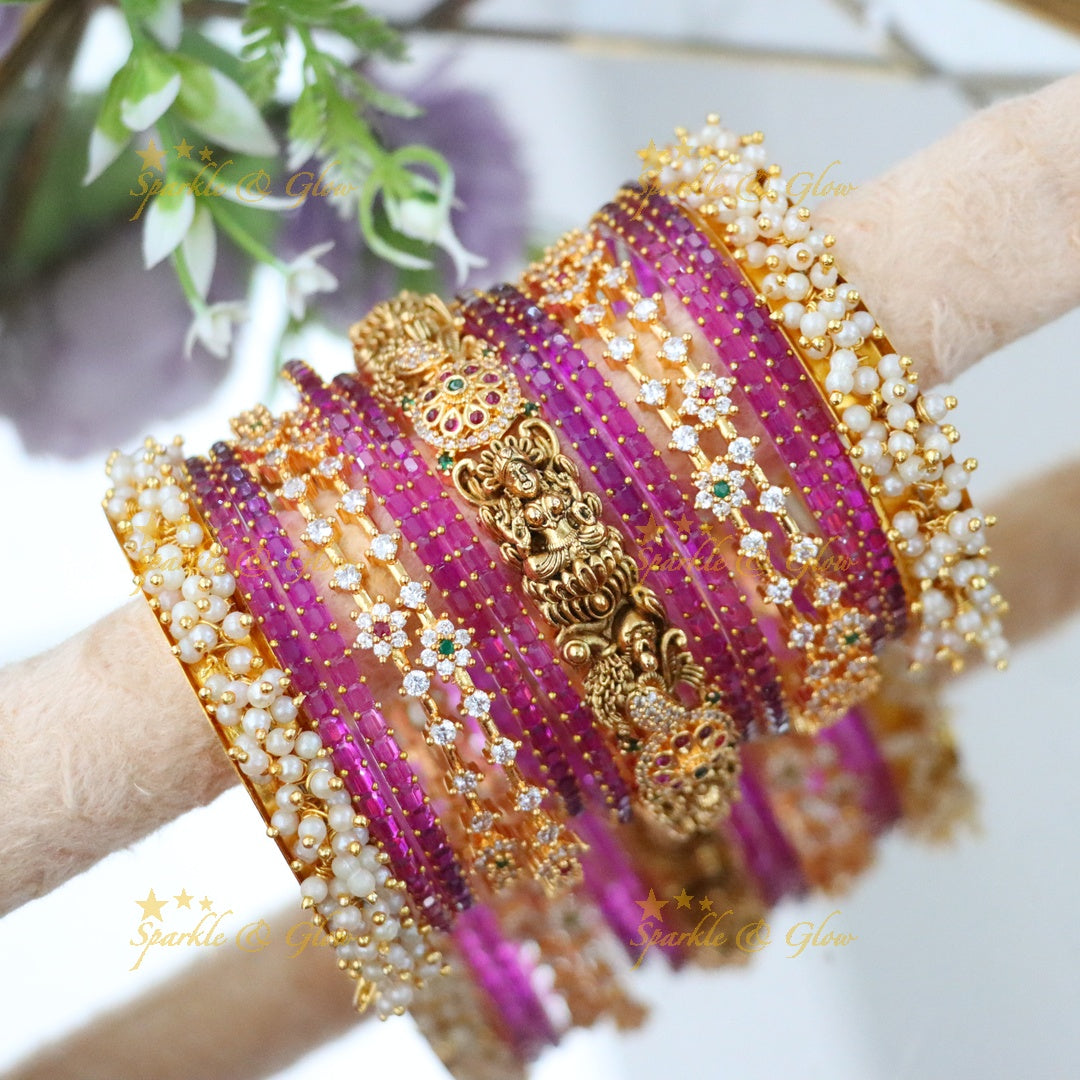 Exquisite Bridal Peacock Bangles - Elegance Redefined