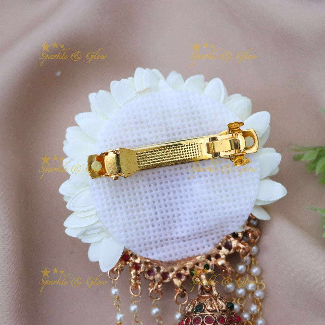 Elegant Temple-Inspired Hair Accessory for Weddings