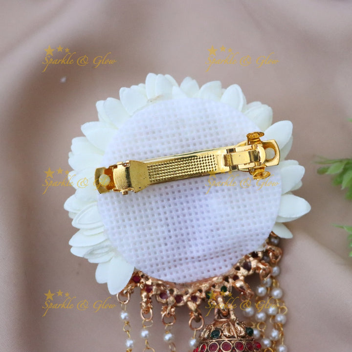 Elegant Temple-Inspired Hair Accessory for Weddings