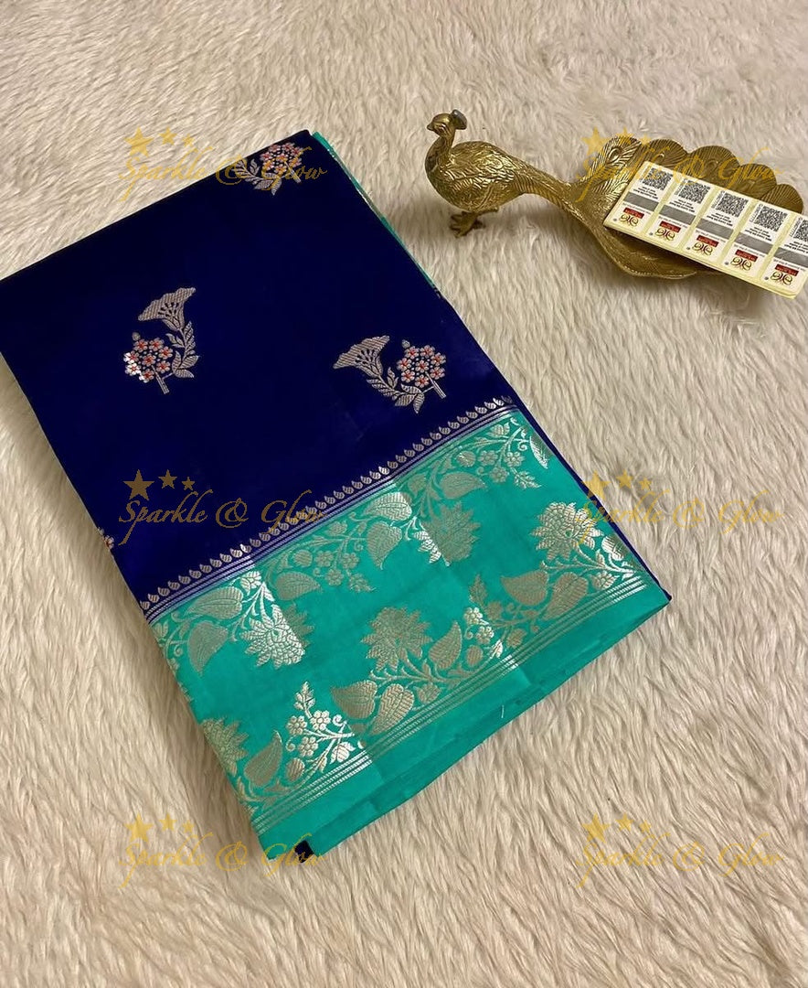 Stunning Banarasi Saree with Zari Border for Weddings