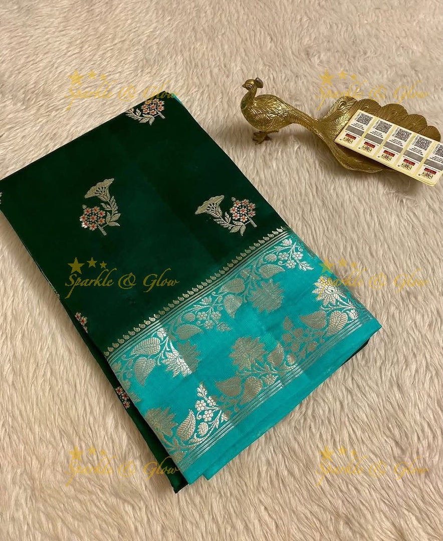 Stunning Banarasi Saree with Zari Border for Weddings