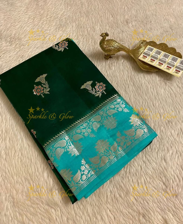 Stunning Banarasi Saree with Zari Border for Weddings