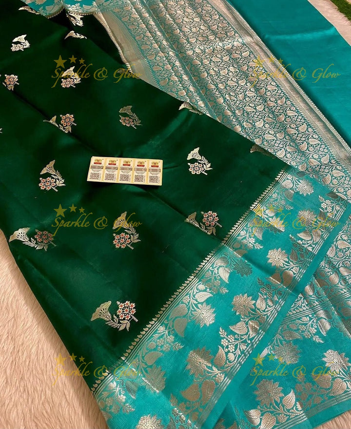 Stunning Banarasi Saree with Zari Border for Weddings