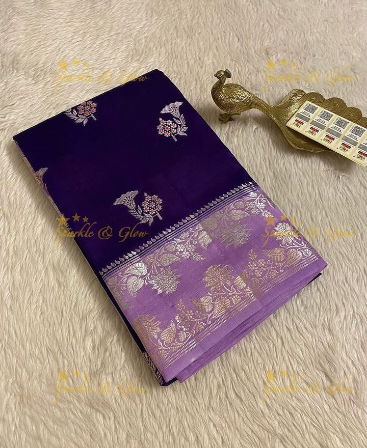 Stunning Banarasi Saree with Zari Border for Weddings