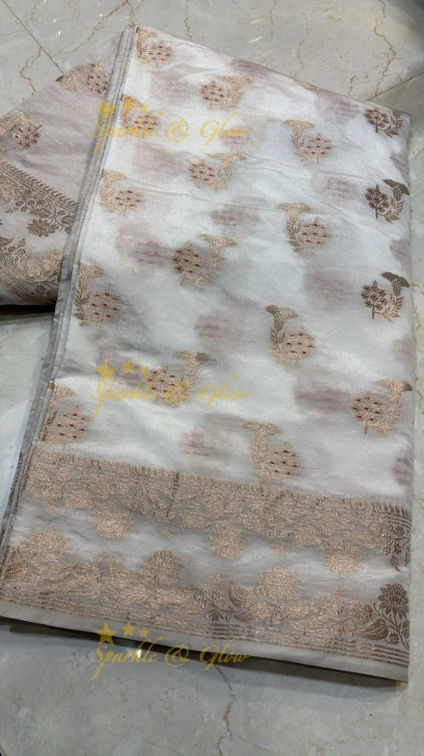 Stunning Banarasi Saree with Zari Border for Weddings