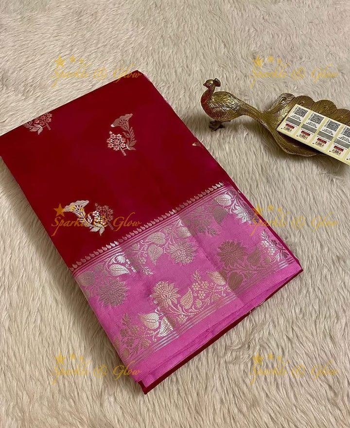 Stunning Banarasi Saree with Zari Border for Weddings