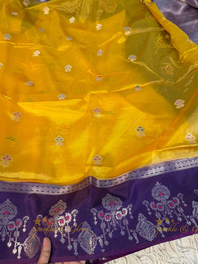 Elevate Festive Style with Jacquard & Organza Saree