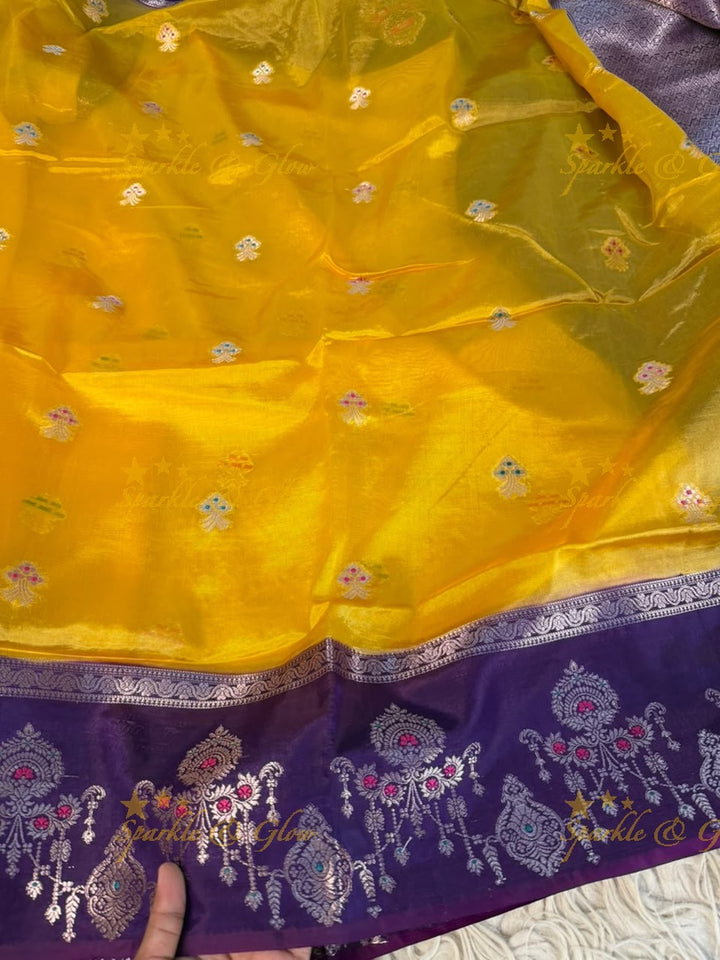 Elevate Festive Style with Jacquard & Organza Saree