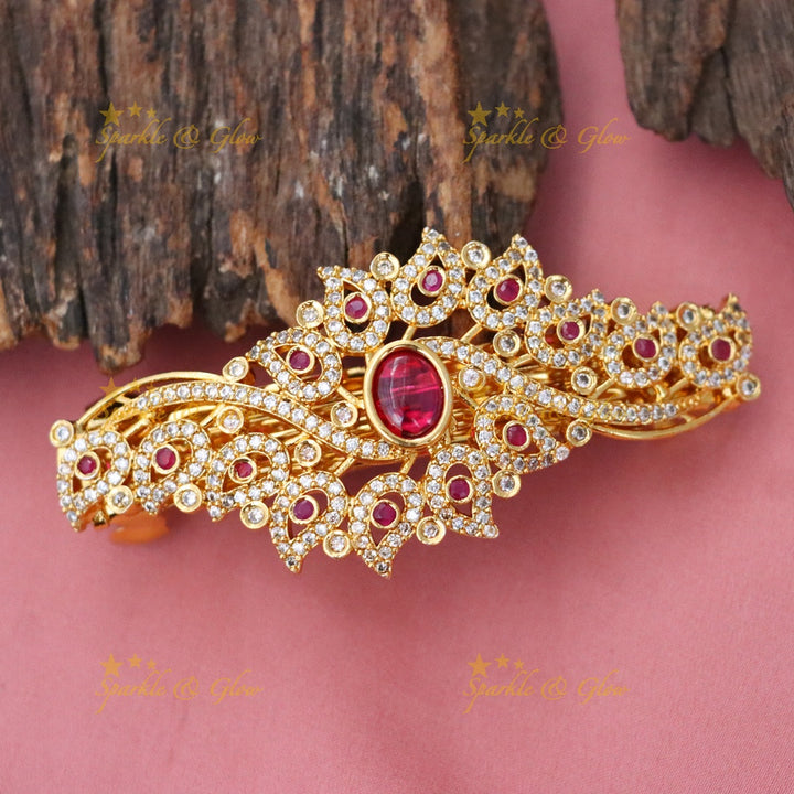 Exquisite American Diamond Festive Hair Clip