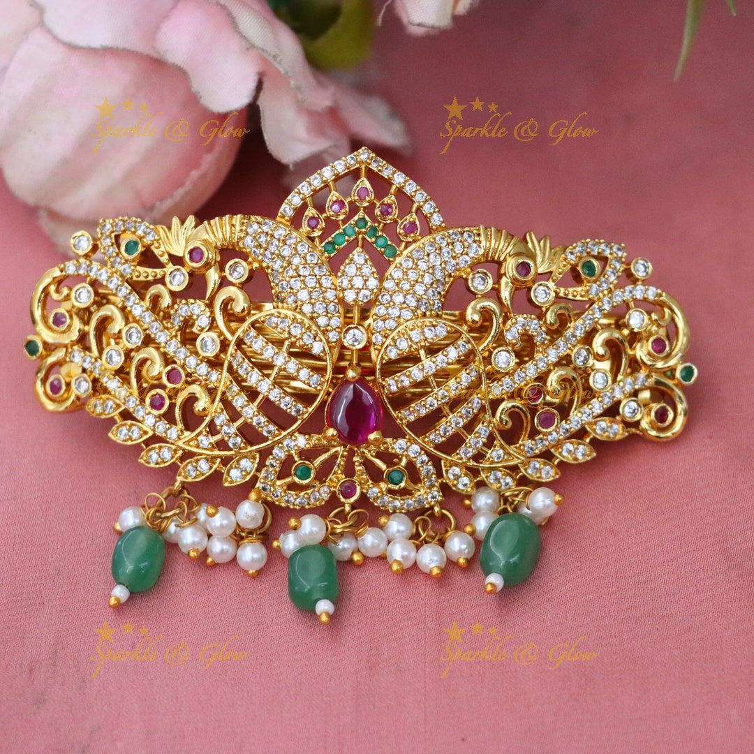 Glamorous American Diamond Hair Clip for Festive Occasions