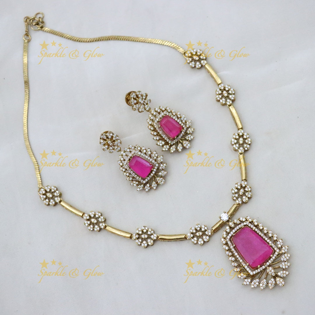 Victorian Short Necklace Set - Wedding Elegance