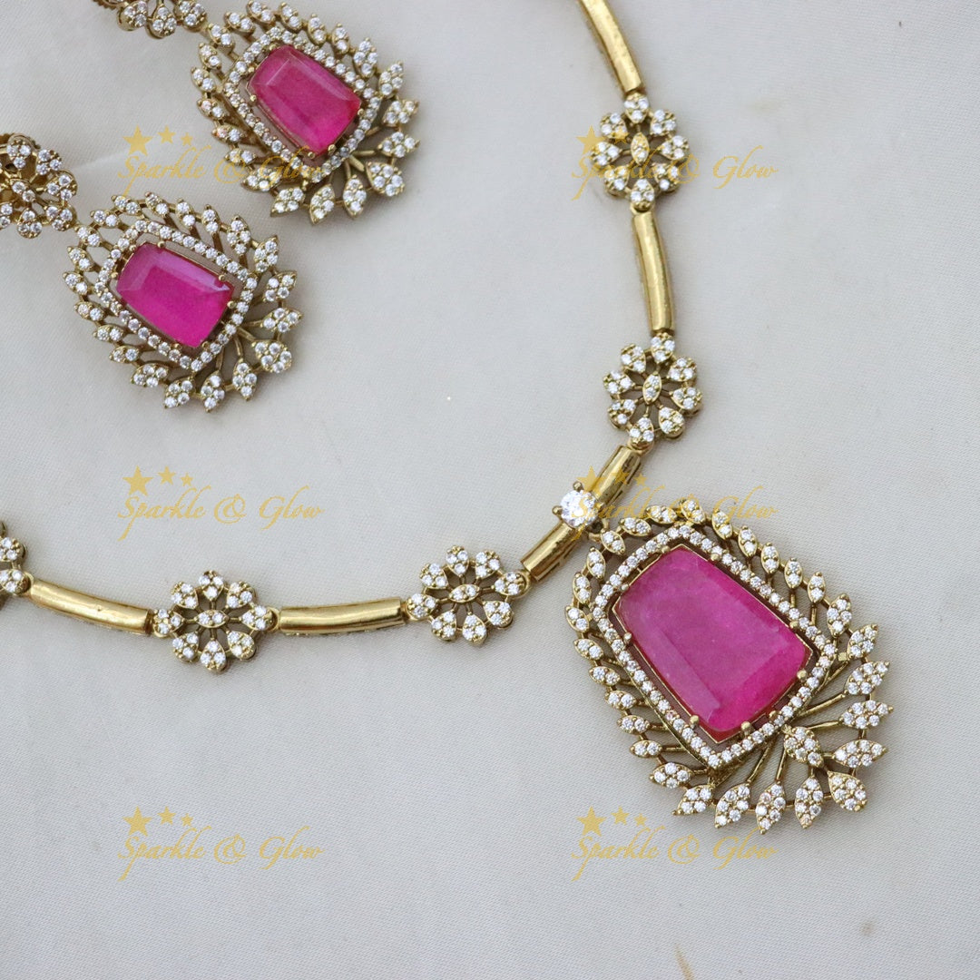Victorian Short Necklace Set - Wedding Elegance