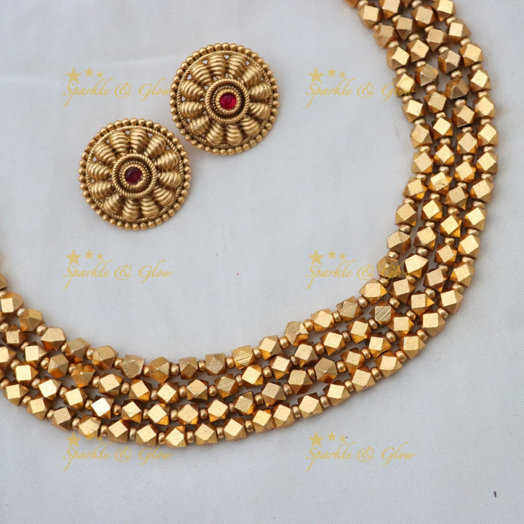Exquisite Gold Necklace Set for Weddings & Festivities
