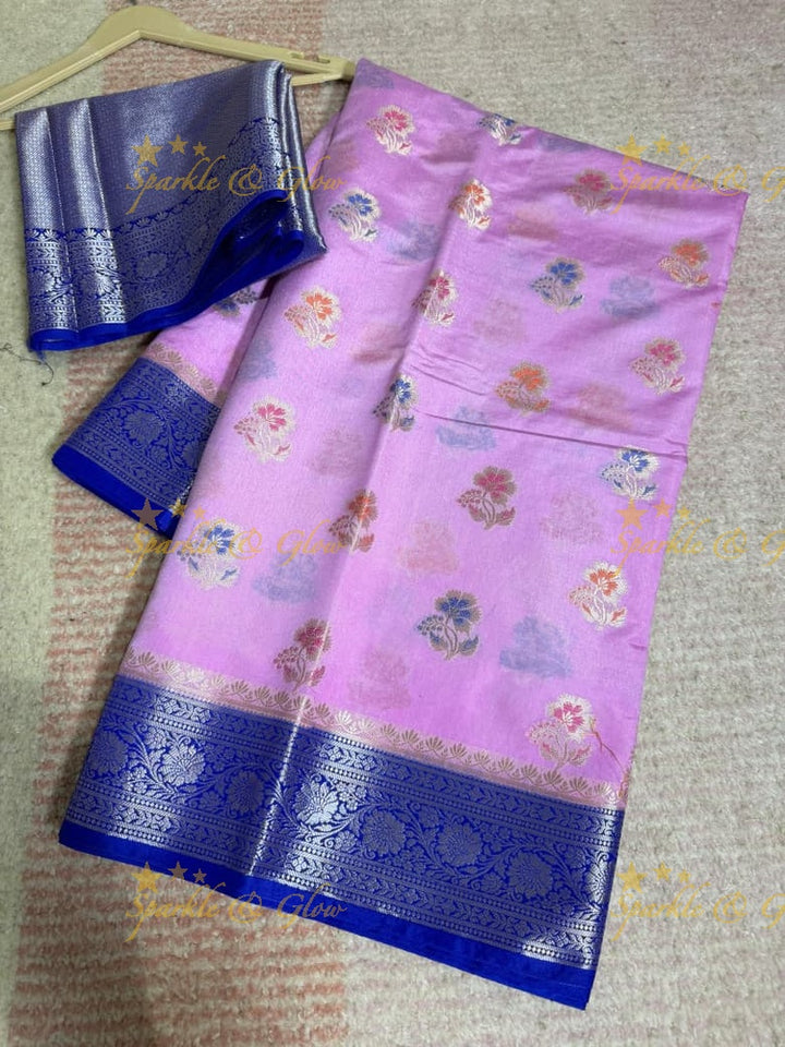 Exquisite Banarasi Silk Saree with Meena Zari Work