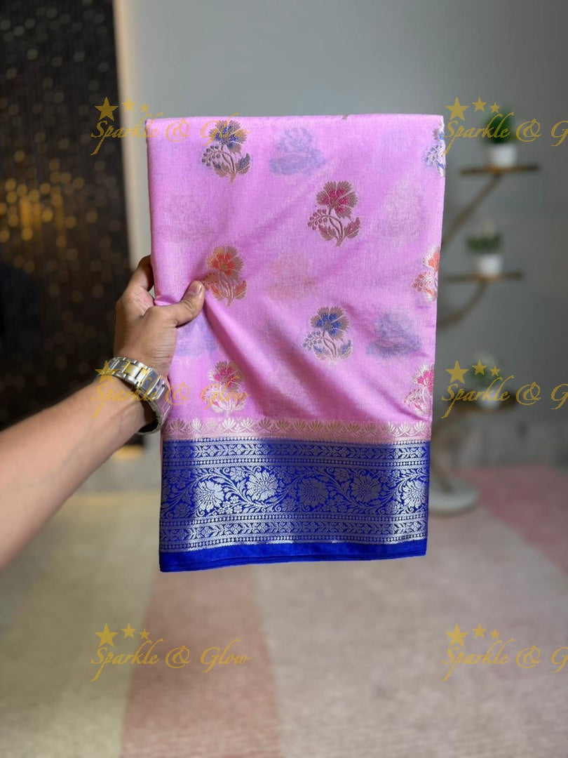 Exquisite Banarasi Silk Saree with Meena Zari Work