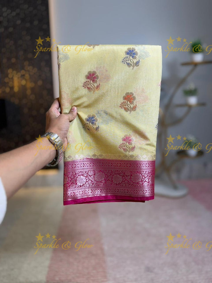 Exquisite Banarasi Silk Saree with Meena Zari Work