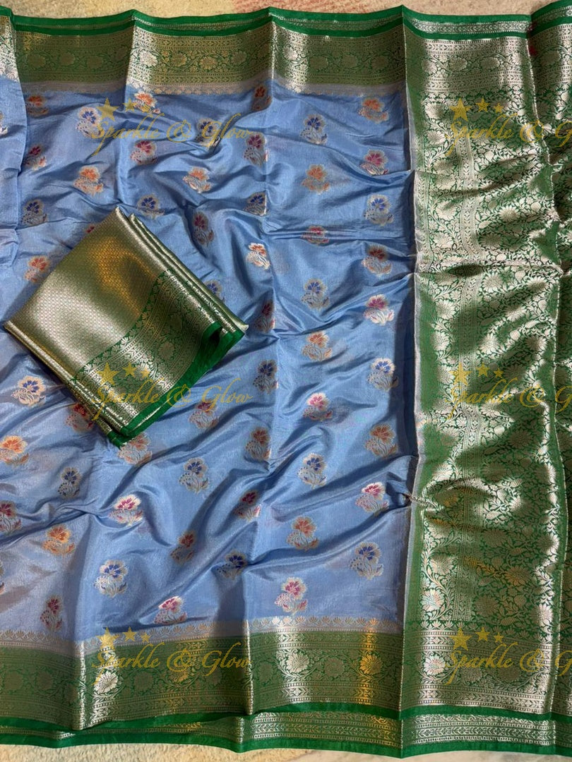 Exquisite Banarasi Silk Saree with Meena Zari Work