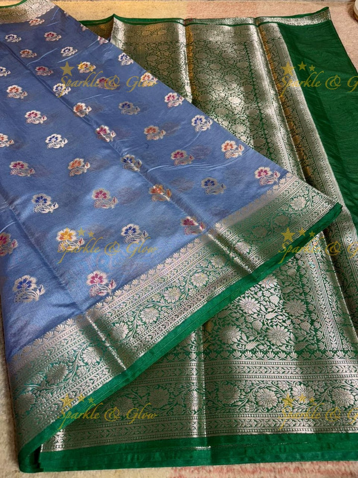 Exquisite Banarasi Silk Saree with Meena Zari Work