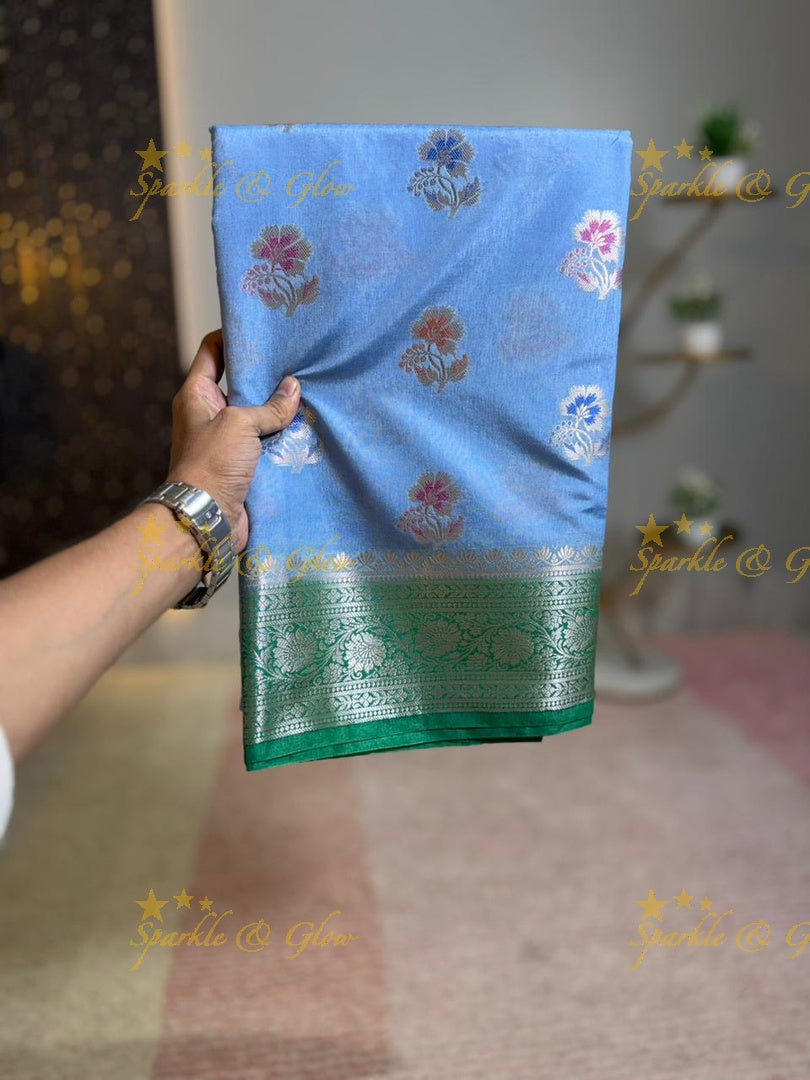 Exquisite Banarasi Silk Saree with Meena Zari Work