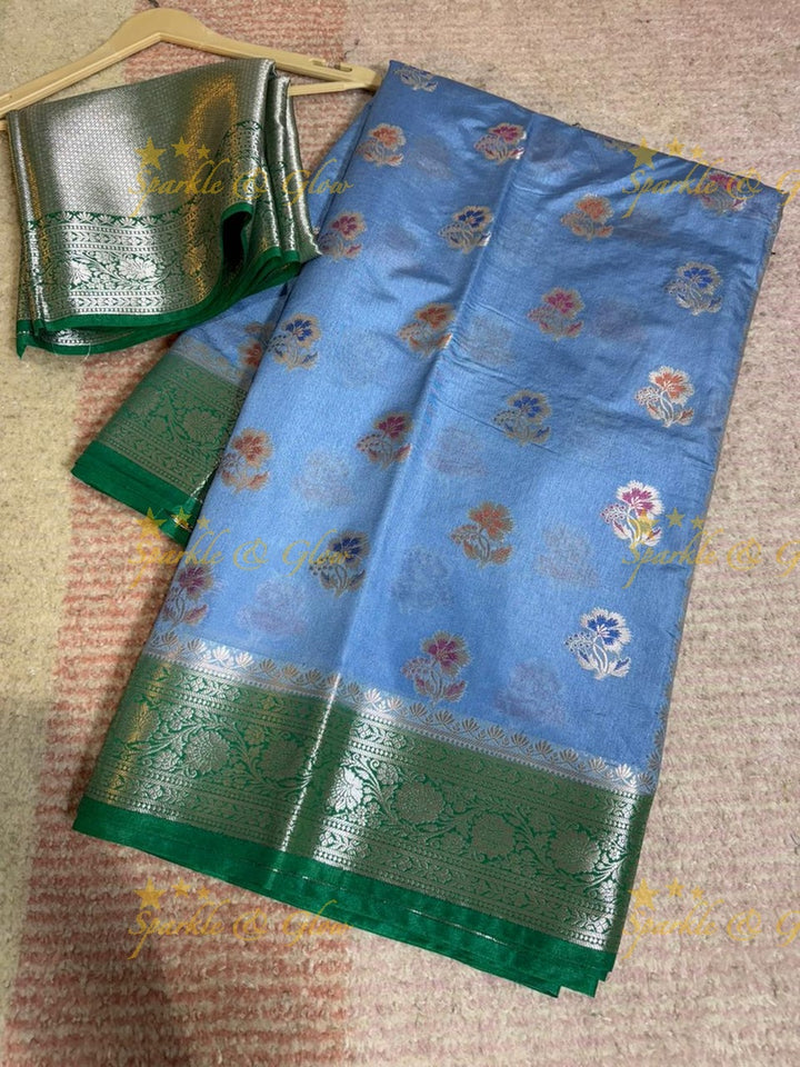 Exquisite Banarasi Silk Saree with Meena Zari Work
