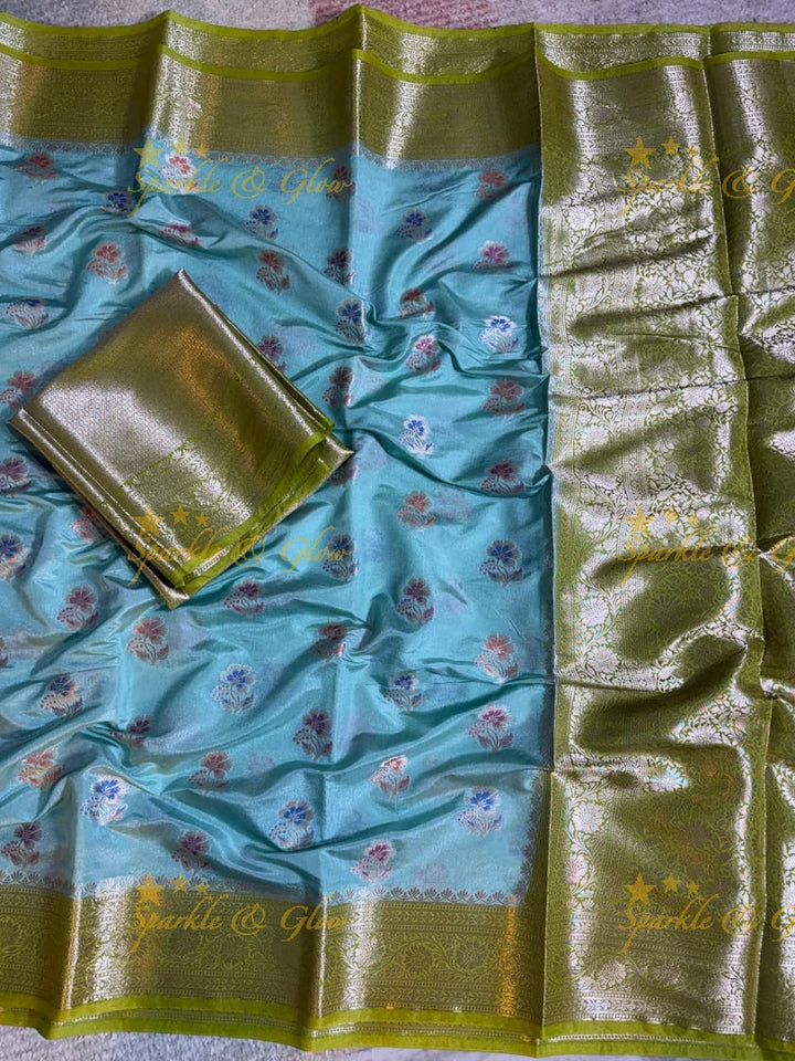 Exquisite Banarasi Silk Saree with Meena Zari Work