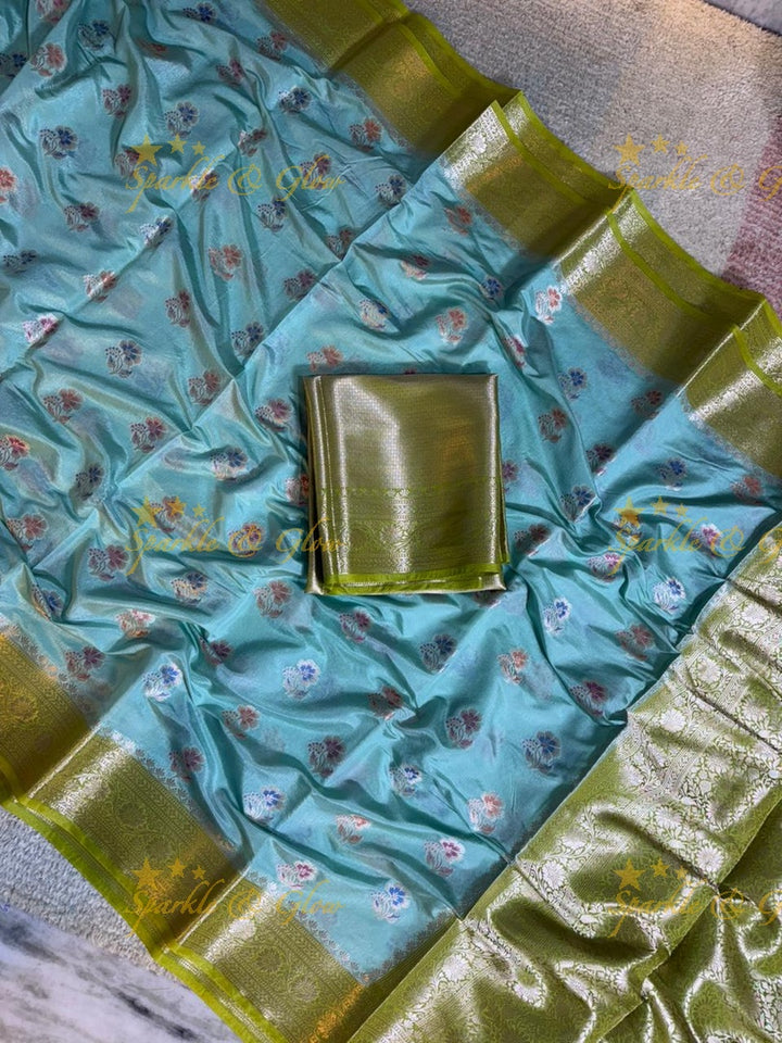 Exquisite Banarasi Silk Saree with Meena Zari Work