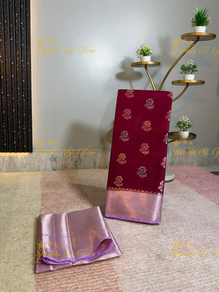 Exquisite Banarasi Silk Saree with Meena Zari Work
