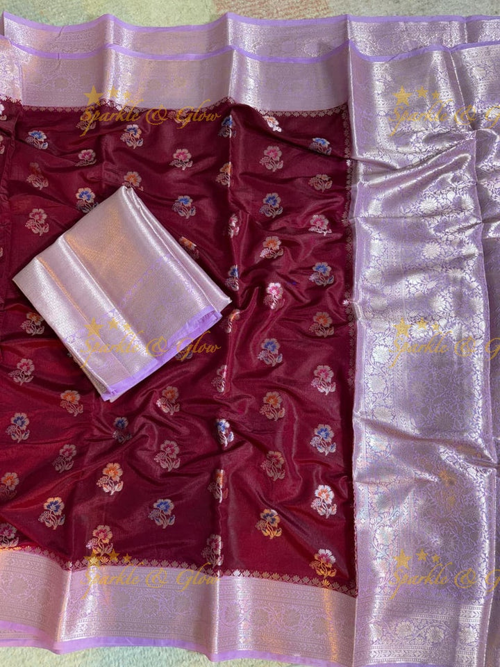 Exquisite Banarasi Silk Saree with Meena Zari Work