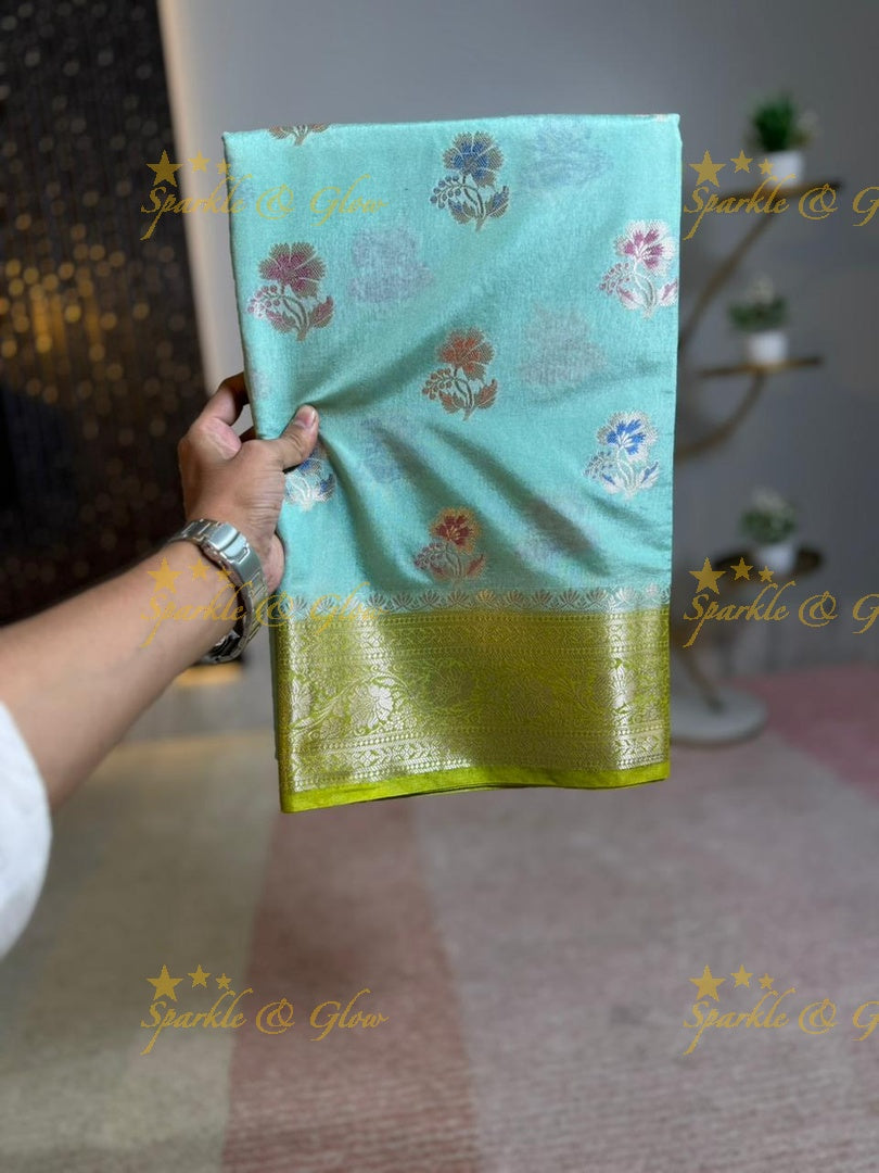 Exquisite Banarasi Silk Saree with Meena Zari Work