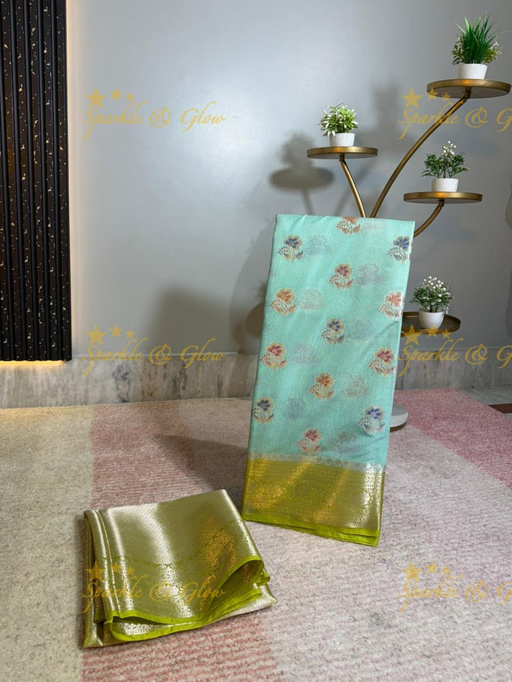 Exquisite Banarasi Silk Saree with Meena Zari Work