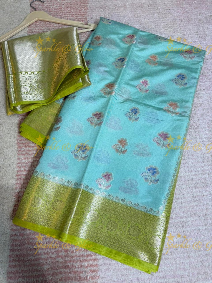 Exquisite Banarasi Silk Saree with Meena Zari Work