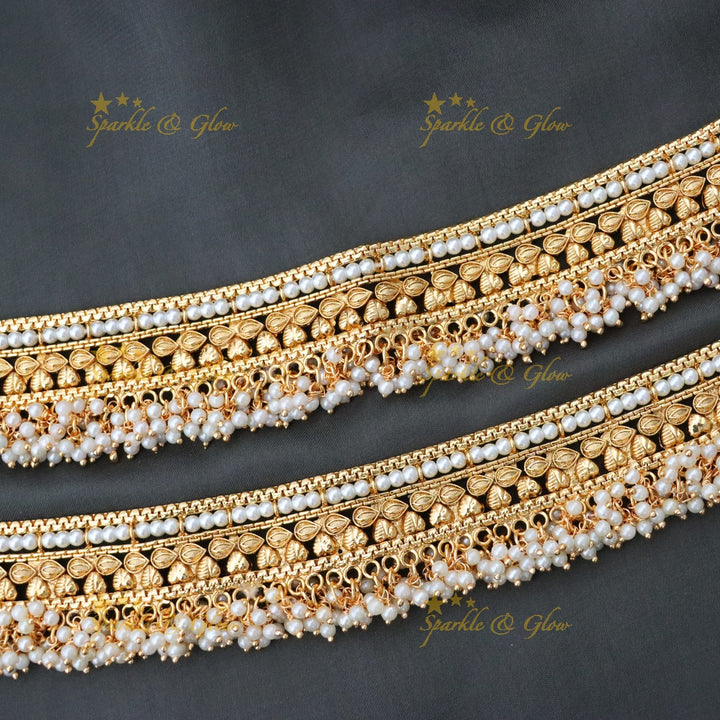 Elegant Gold Anklet for Festive Celebrations