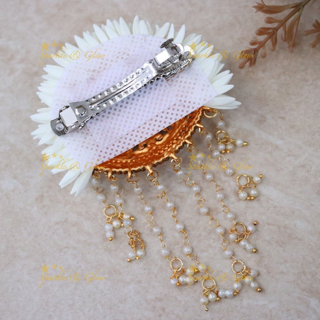 Exquisite Temple Gold Jewelry - Perfect Bridal Hair Clip