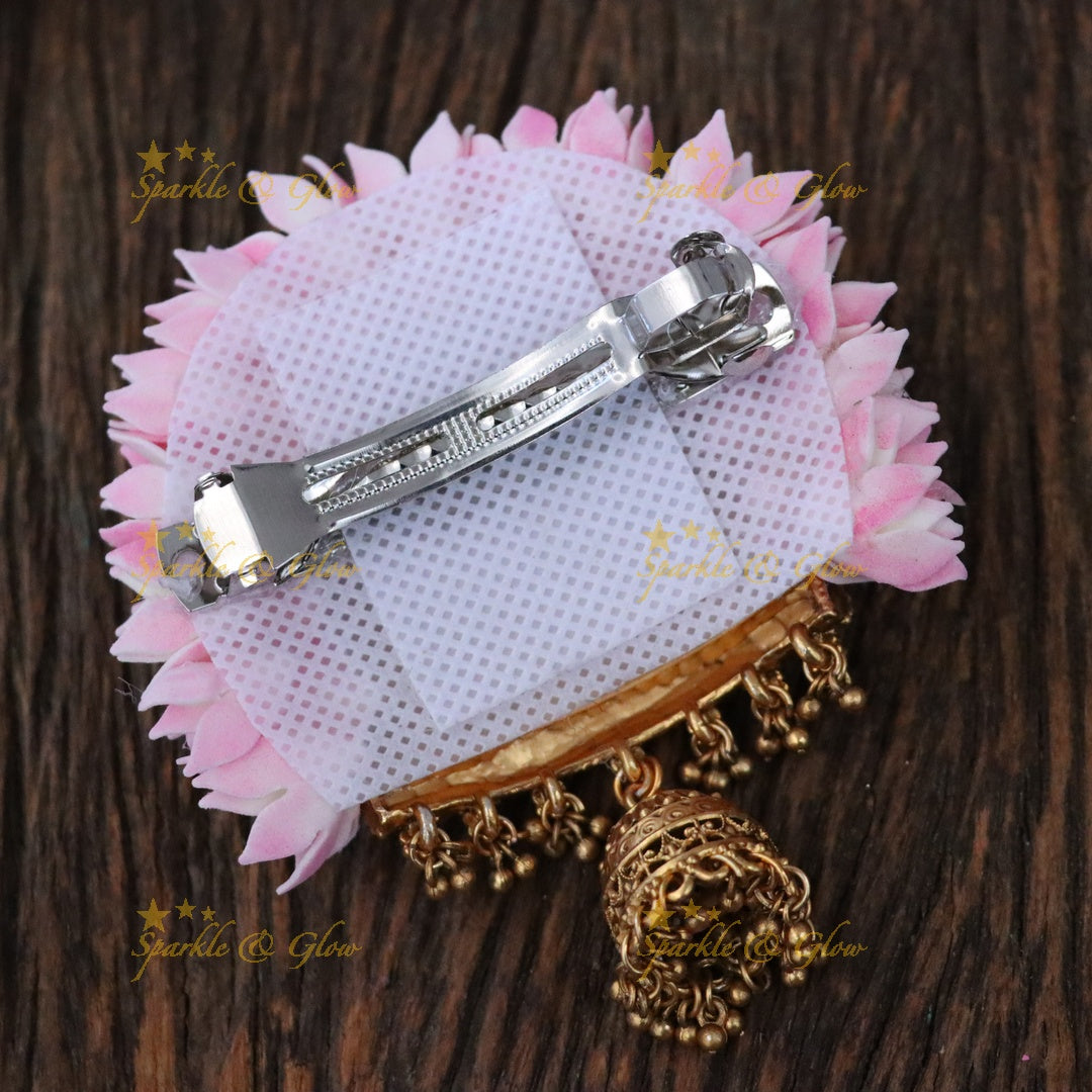 Enchanting Temple Jewellery Hair Clip for Festive Elegance