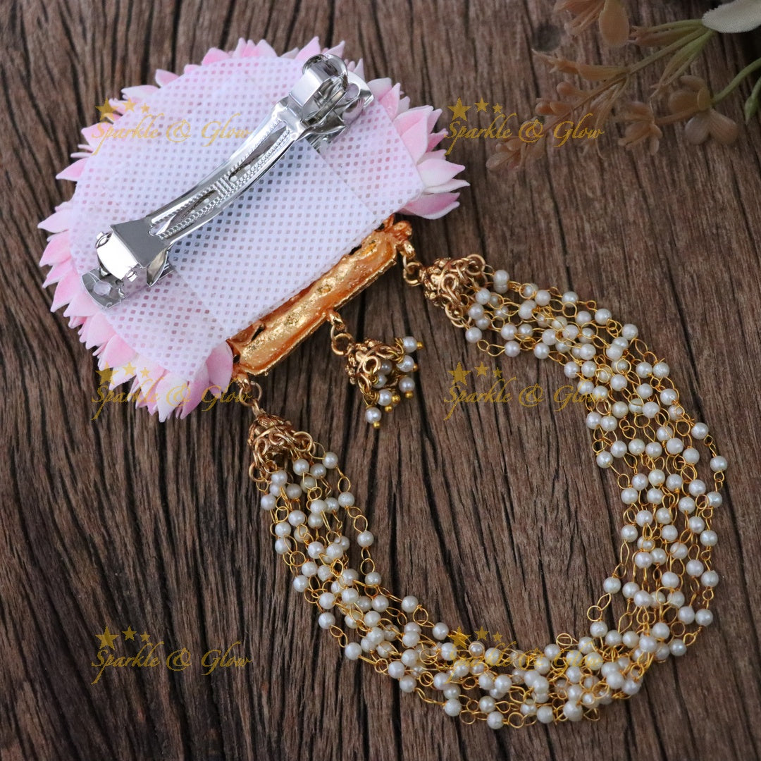 Exquisite Temple Hair Clip for Weddings & Festive Events
