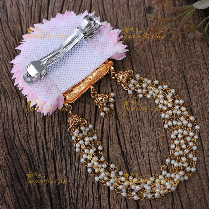 Exquisite Temple Hair Clip for Weddings & Festive Events