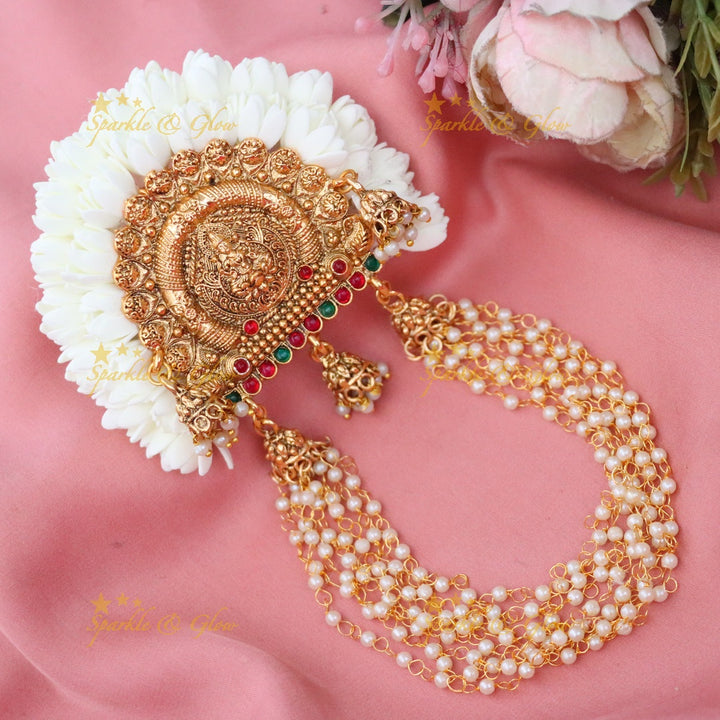 Exquisite Temple Gold Hair Clip for Elegance & Style