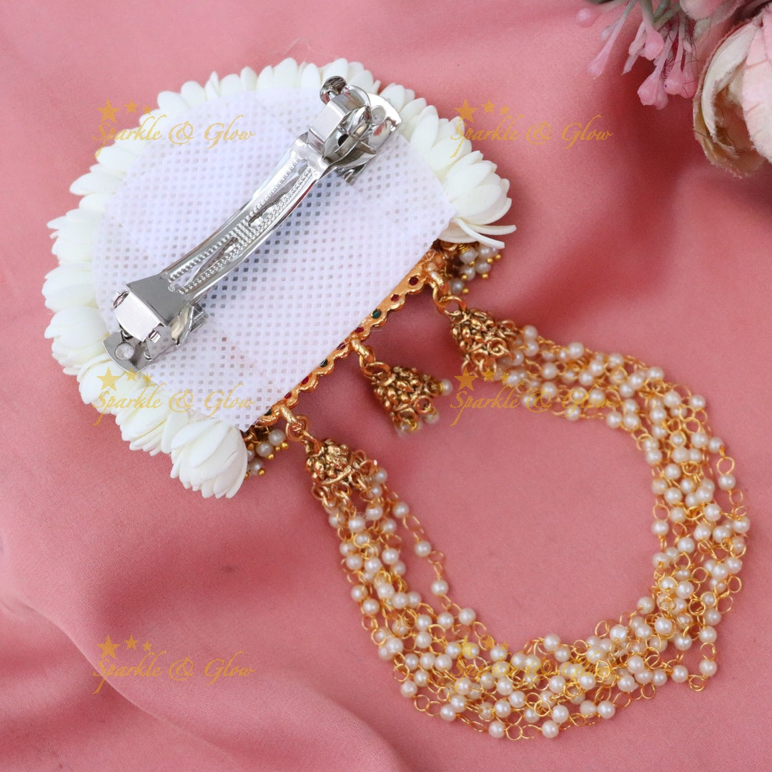 Exquisite Temple Gold Hair Clip for Elegance & Style