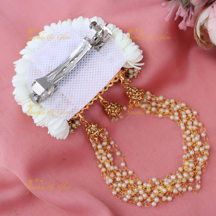 Exquisite Temple Gold Hair Clip for Elegance & Style