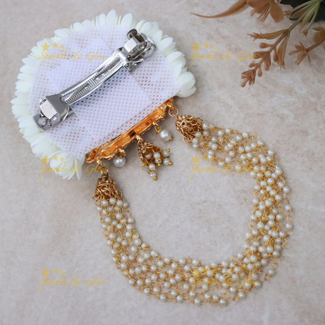 Exquisite Temple Hair Clip for Weddings & Festive Occasions