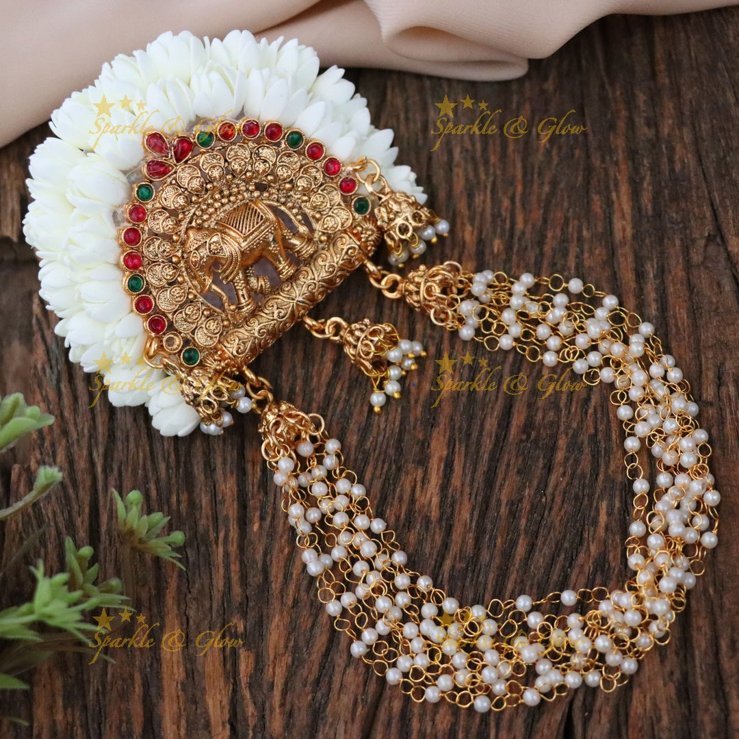 Exquisite Gold Elephant Hair Clip for Festive Elegance